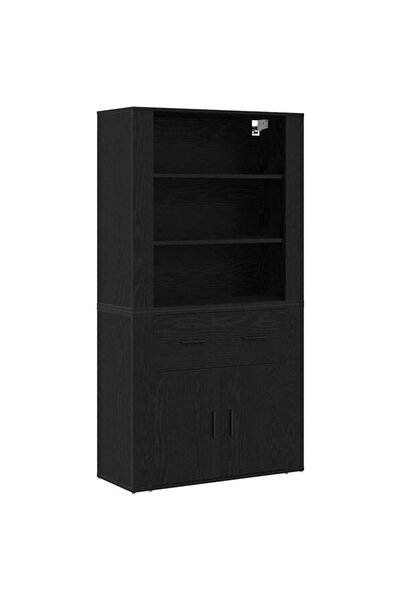vidaxl Comodă cu sertar Stejar negru 80 x 33 x 150 cm Lemn prelucrat