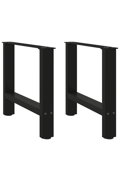 vidaxl Picioare pentru măsuță de cafea, negru, 2 buc., 60 x (42-43) cm, oțel