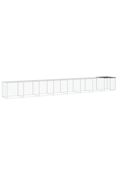 vidaxl Coteț de găini cu acoperiș, antracit, 803 x 98 x 90 cm, oțel galvanizat