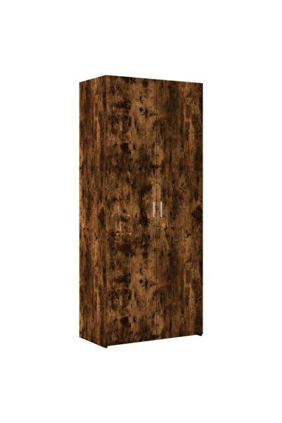 vidaxl Dulap înalt, stejar afumat, 80 x 42,5 x 185 cm, lemn prelucrat