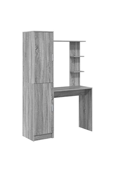 vidaxl Birou 2 piese Gri Sonoma