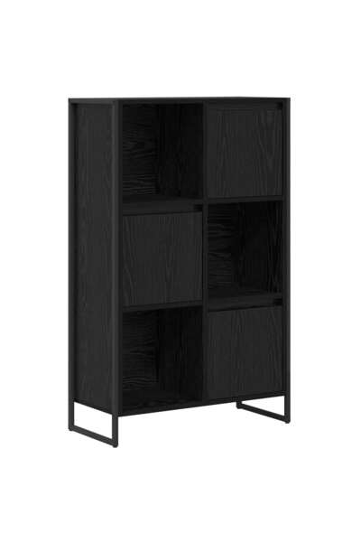 vidaxl Dulap pentru cărți Stejar Negru 68 x 30 x 108.5 cm