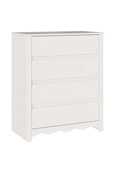 vidaxl Comodă cu sertare cu sertar Drammen Alb 76,5 x 40 x 91 cm
