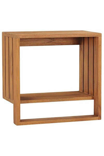 vidaxl Suport de prosoape montat pe perete, 35 x 20 x 35 cm, lemn masiv de tec