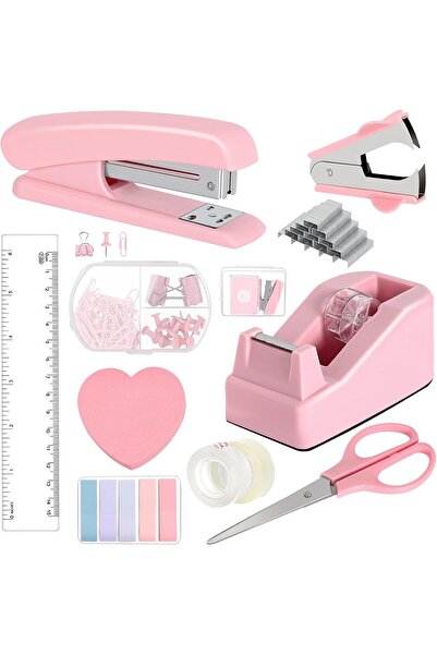 Arabest Pink Office Supplies Set,Desk Accessories for Women,Cute Stationery S...