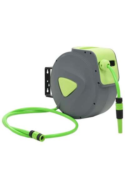 vidaxl Tambur automat retractabil pentru furtun, montat pe perete, 20 + 2 m