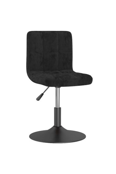 vidaxl Scaun de dining pivotant, negru, catifea