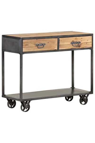 vidaxl Masă consolă, 90 x 35 x 74 cm, lemn masiv reciclat