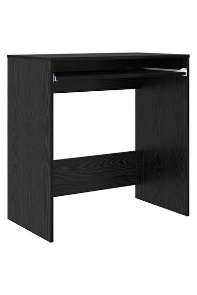 vidaxl Birou cu sertar Stejar Negru 77.5 x 43 x 79 cm Lemn compozit