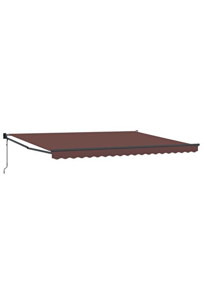 vidaxl Copertină retractabilă automată, maro, 450 x 300 cm