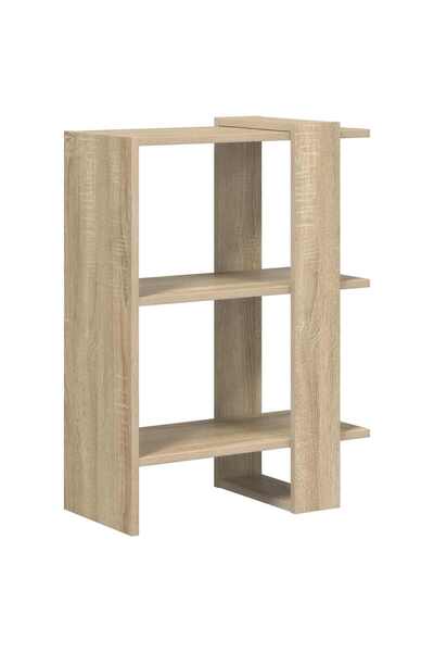 vidaxl Raft pentru cărți Stejar Sonoma 52 x 25 x 71,5 cm Lemn compozit