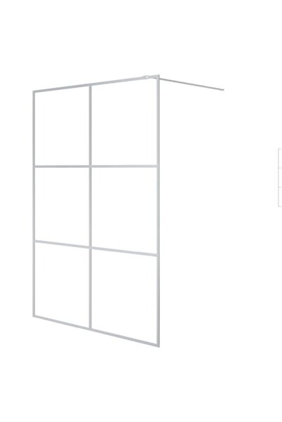 vidaxl Paravan de duș tip walk-in, argintiu, 140 x 195 cm, sticlă ESG transpa...