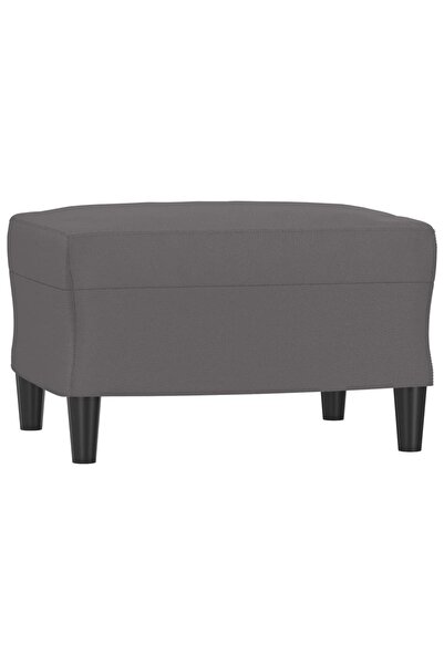 vidaxl Taburet, gri, 60x50x41 cm, piele ecologică