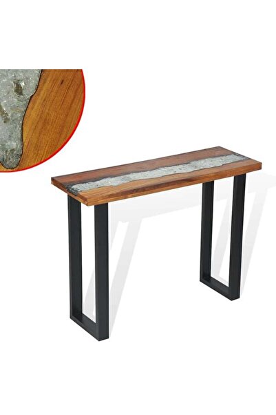 vidaxl Masă consolă din lemn de tec 100 x 35 x 75 cm