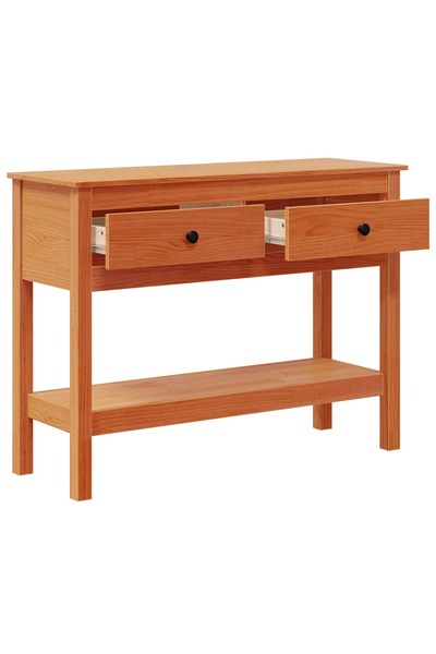 vidaxl Masă de consolă cu sertar Maroniu cerat 100 x 35 x 75 cm