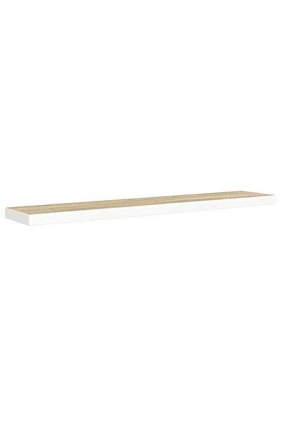 vidaxl Etajeră de perete, stejar și alb, 120 x 23.5 x 3.8 cm, MDF
