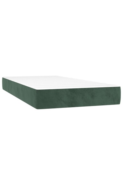 vidaxl Saltea cu arcuri buzunar, fermitate medie, verde închis, 90x200x20 cm,...