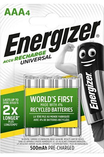 Energizer Επαναφορτιζόμενες Μπαταρίες AAA 800 mAh 1.2V Σετ 4 τεμαχίων. BP4 F0...