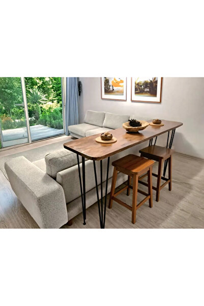 Kumsal Concept %100 Masif Bar Masası | Mutfak Adası, Kahve Köşesi, Yemek Masa...