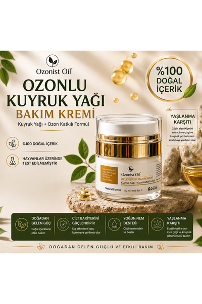 OZONİSTOİL Kuyruk Yağı Bakım Kremi Onarıcı Krem %100 Doğal Ozonist Oil
