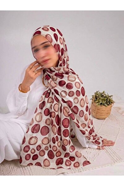 ISHRAQAT AL-AMAL طرح شيفون منقط بالدوائر طولها 2 م وعرضها 1م مريحه وجميله بال...