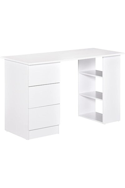 horoof home مكتب كمبيوتر مقاس 47 بوصة مع أدراج ورفوف تخزين، طاولة كتابة حديثة...