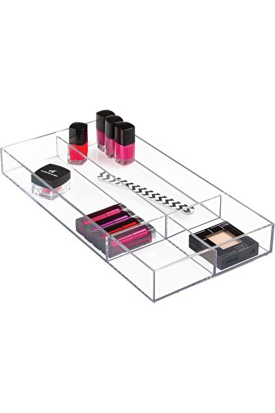horoof home Clear Acrylic Cosmetic Drawer Organizer – 20.3 x 40.6 x 5.1 cm | ...