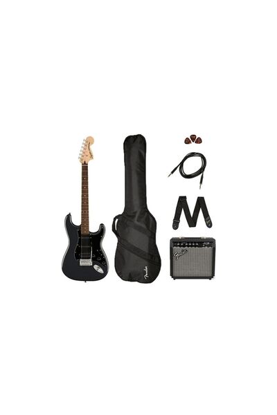 SQUIER Affinity Strat HSS Frontman 15G Amp Charcoal Frost Metallic Elektro Gi...