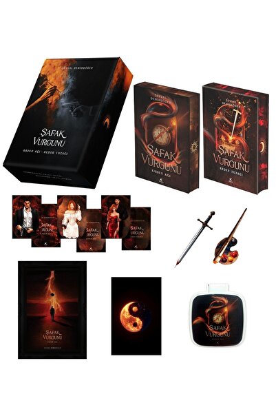 Pukka yayınları KENAR BOYAMALI KUTULU ŞAFAK VURGUNU 1-2 CİLTLİ SET-ŞEVVAL DEM...