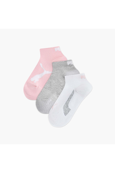 Puma Pack of 3 Baby Girls Socks with Logo Print