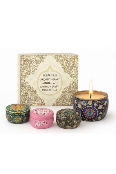 lukadah Scented Candles Gift Set for Women – 4 Pack Natural Soy Wax Aromather...