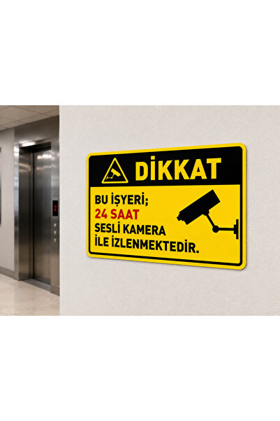 ünalgrup This Workplace Is Being Monitored 24 Hours a Day with Audio Camera W...