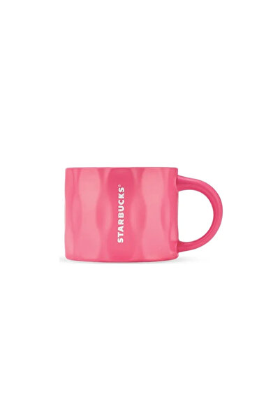 Starbucks Wavy Raspberry Colored Ceramic Mug - 355ml