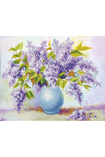 Liva Craft Pictură cu mozaic de diamante Parfum de Liliac – 41,9 x 52,1 cm