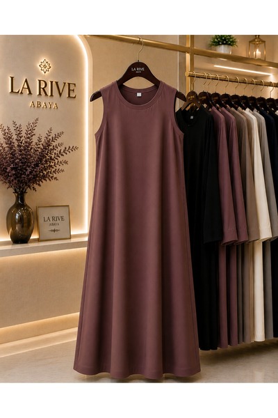 La Rive Dusty Muff Sleeveless Abaya