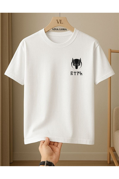 VİVA LORA Göktürkçe Turkish Written Printed Unisex Cyclone Collar Regular 100...