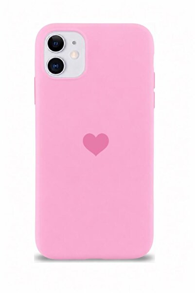 3GEN CASE iPhone 11 Uyumlu Kalp Logolu Lansman Kılıf İçi Kadife Kaplamalı Pre...