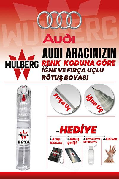 Wulberg AUDİ Boya Koduna Göre Rötuş Boyası 25 ml İğne & Fırça Uçlu Kalıcı Çiz...