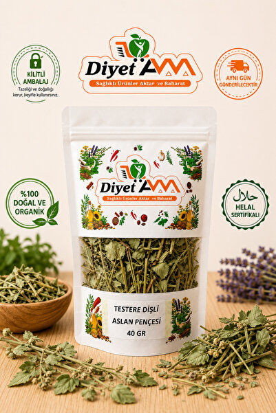 Diyet AVM TESTERE DİŞLİ ASLAN PENÇESİ İLK MAHSÜL YENİ HASAT %100 DOĞAL KİLİTL...