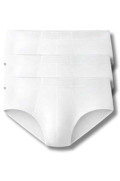 YILDIZ Boy's Ribana Kom Slip White 100% Cotton 3-Pack