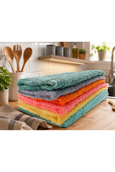 HaOs Home HAOS Tekstil 6 Adet 30x50 Coco Mutfak Havlusu Jakarlı