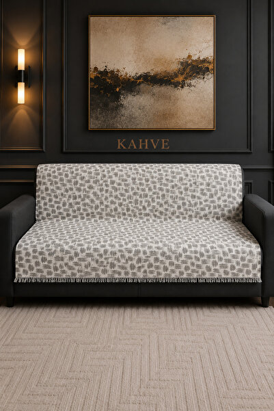 Hig Store Labirent /Desen / Modern / Dokuma / Koltuk Örtüsü / Saçaklı / Çekya...