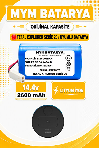 MYM BATARYA Tefal RG6875 X-Plorer Serie 20 Uyumlu Robot Süpürge Bataryası 14....