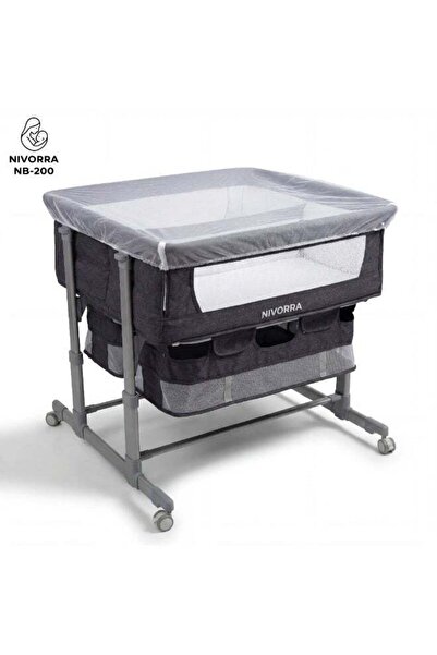 NIVORRA Twin Baby Bedside Sleeper & Bassinet - Portable 3-in-1 Baby Bed & Cri...
