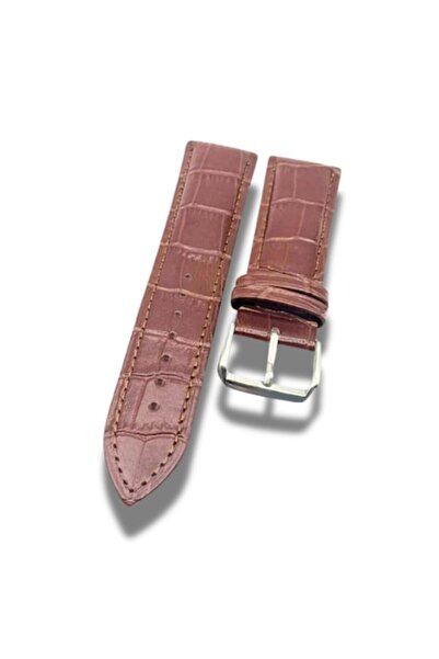 OEM Curea de ceas, piele ecologică, maro, 20x22mm