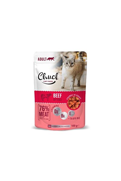 chuck Μοσχάρι Υγρή Τροφή Γάτας 100gr
