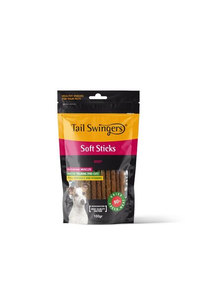 Tail Swingers Sticks Μαλακά με Μοσχάρι 100gr