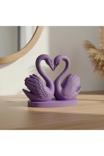 OEM Decorațiune Perete 3D Lebede Cuplu Inimă