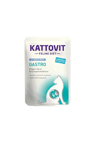 KATTOVIT Gastro Duck & Rice Υγρή Τροφή Γάτας με Πάπια & Ρύζι 85gr