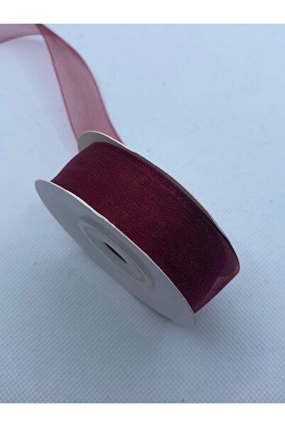 Lorin hobi Burgundy 2 cm 20 Meters Organza Tulle Ribbon No;048